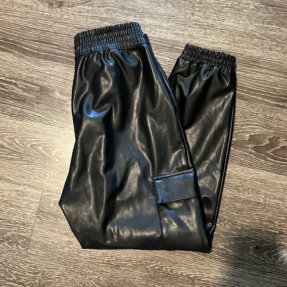 Abercrombie Fitch Vegan Leather Joggers 